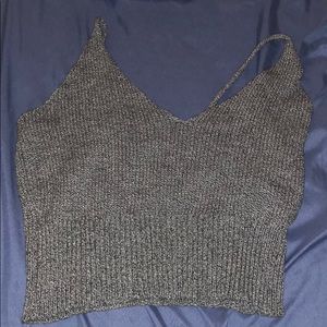 brandy melville grey cropped tank